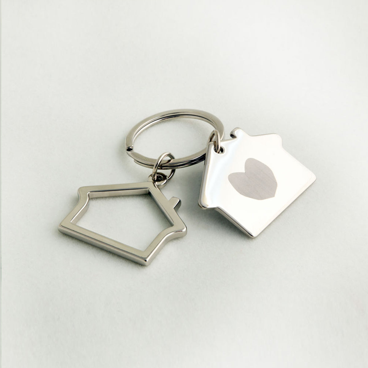 Silver Engraved Casa Key Chain